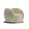Dune Swivel Lounge Chair In Teddy Cream Boucle