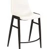 Rocket Counter Stool - White With Matte Black Powder Coated -Chic Furniture Shop Moon Counter Stool White Matte Black 2