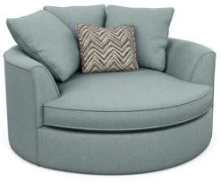 Robson Chair In Mako Blue - Custom Made