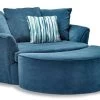 Robson Chair & Ottoman In Indigo - Custom Made -Chic Furniture Shop Nestc o lgCUSTOMMADE