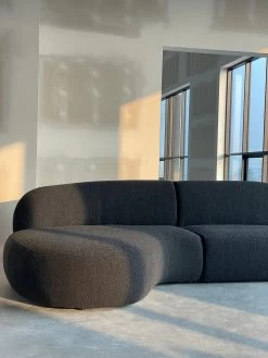 Moritz Sectional 3-Piece Chaise Facing Left In Licorice Boucle -Chic Furniture Shop SELMORILICO2PCS 2