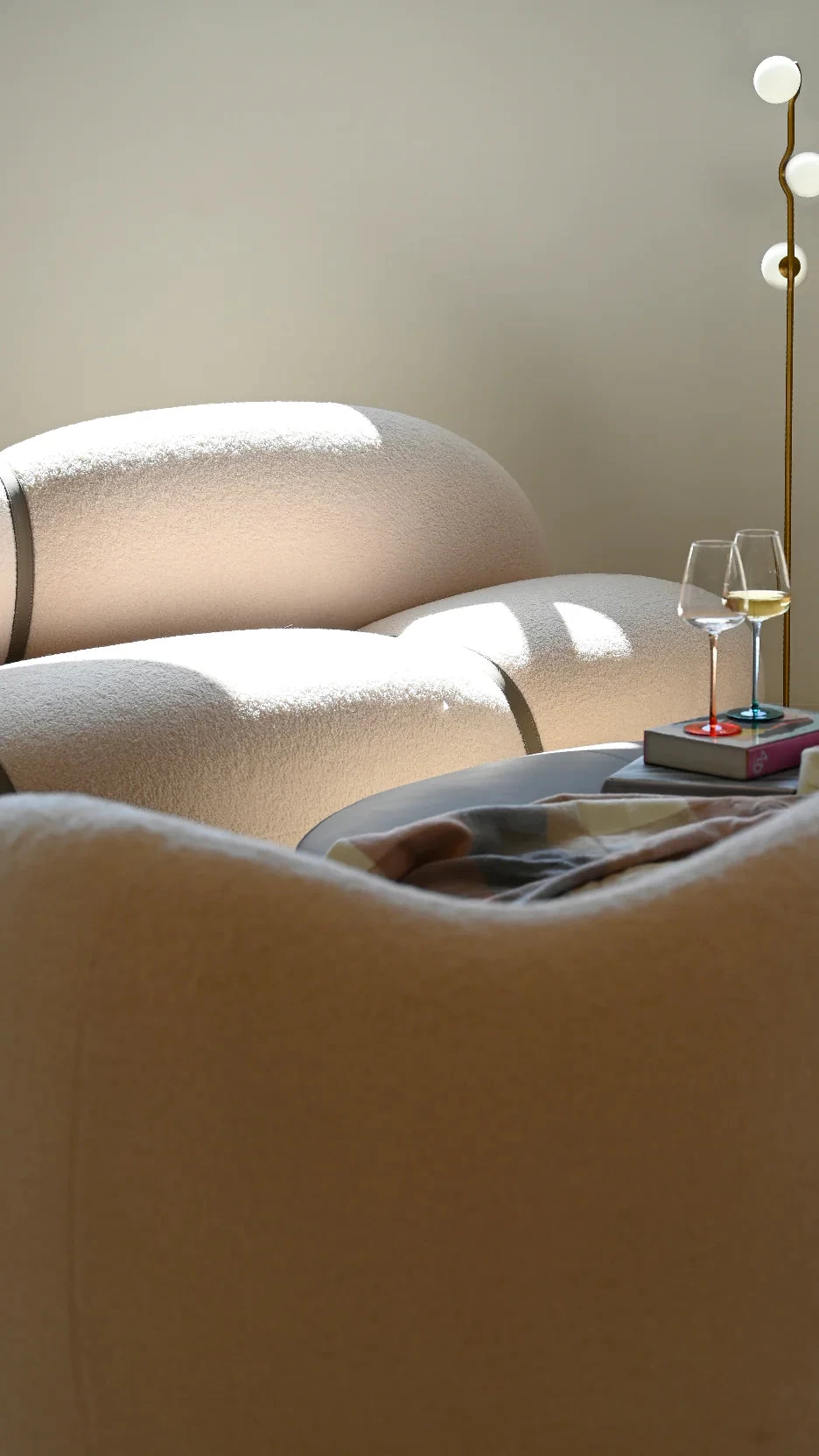 Cumulus Fabric Sofa In Teddy Cream 4 Cumulus Fabric Sofa In Teddy Cream - Image 2