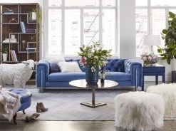 Lamb Fur Pouf - Natural -Chic Furniture Shop XU 1009 24 50 1920x1920 1