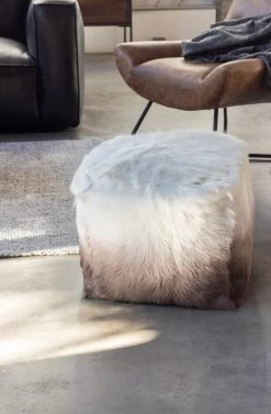 Goat Fur Pouf - Cappuccino Ombre -Chic Furniture Shop XU 1010 14 32 1920x1920 1
