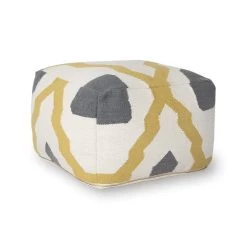 Barcelona Pouf – Mustard Multi