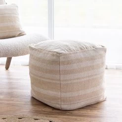 Barcelona Stripe Pouf – Natural 10 Barcelona Stripe Pouf – Natural -Chic Furniture Shop bar 007 ls 2