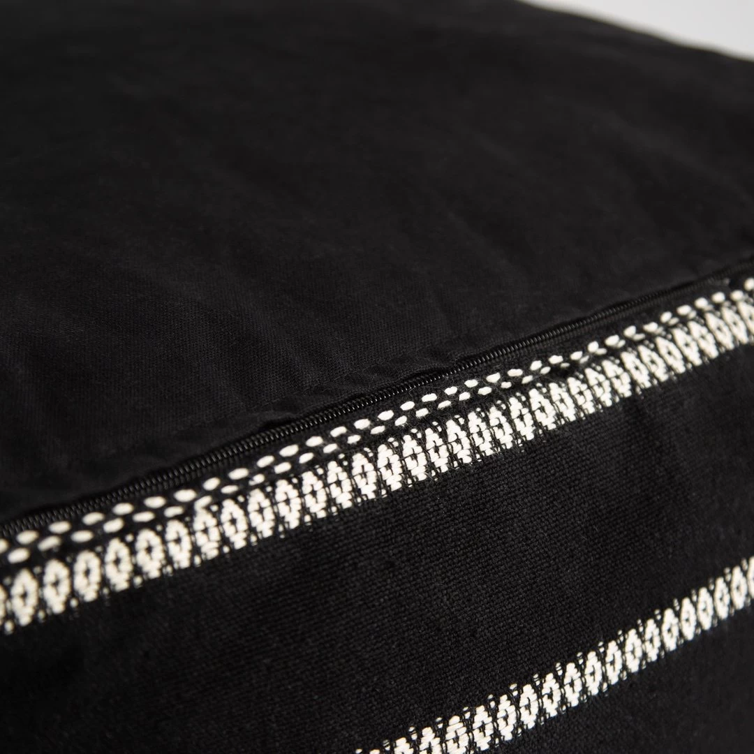 Barcelona Pouf – Black Stripe 9 Barcelona Pouf – Black Stripe - Image 7