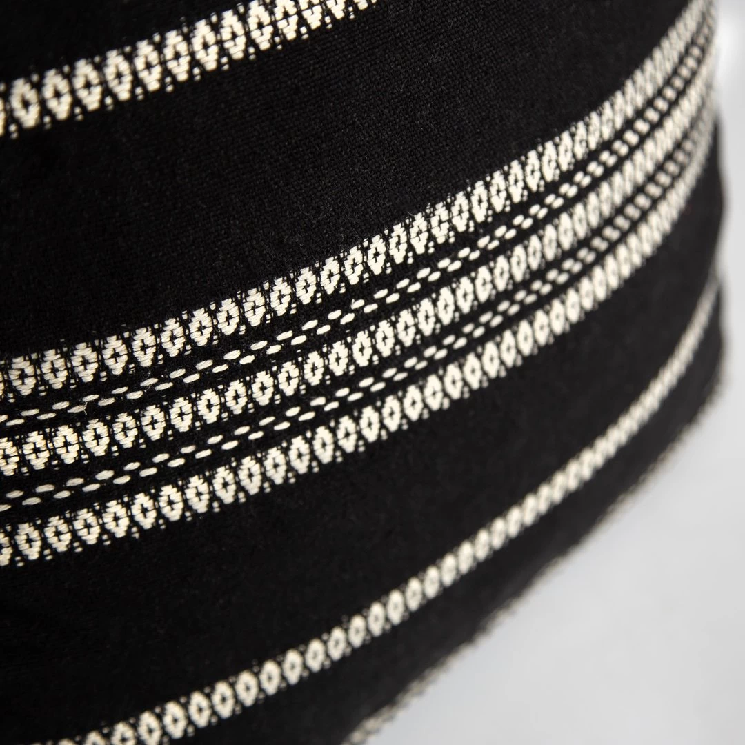 Barcelona Pouf – Black Stripe 10 Barcelona Pouf – Black Stripe - Image 8