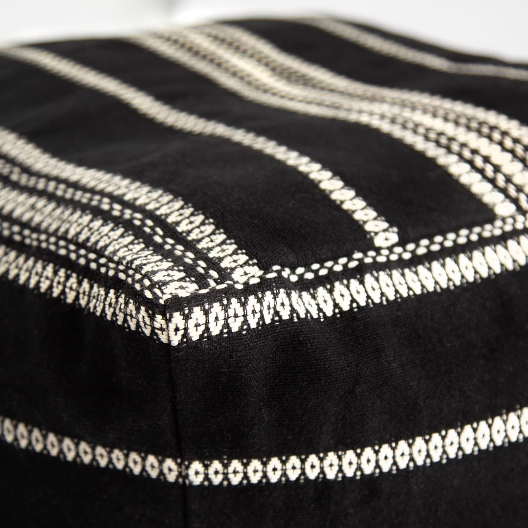Barcelona Pouf – Black Stripe 8 Barcelona Pouf – Black Stripe - Image 6
