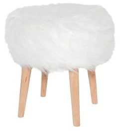 Bohemian Faux Fur Stool