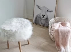 Bohemian Faux Fur Stool 9 Bohemian Faux Fur Stool -Chic Furniture Shop bohemian faux fur stool sheep wall decor freedom throw paris blush eden bamboo basket set