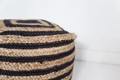 Bohemian Jute Pouf -Chic Furniture Shop bohemian pouf jute 1