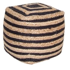 Bohemian Jute Pouf