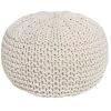 Bohemian Knit Pouf -Chic Furniture Shop bohemian pouf knit 1
