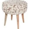 Bohemian Stool Felted Wool - Cream -Chic Furniture Shop bohemian stool felted wool cream 1