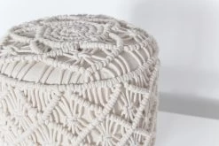 Bohemian Vintage Macrame Stool -Chic Furniture Shop bohemian vintage macrame stool 1