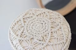 Bohemian Vintage Macrame Stool -Chic Furniture Shop bohemian vintage macrame stool 2