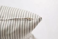 Breathe 22″ Square Feather Cushion – Cream Stripe -Chic Furniture Shop bre 006 2