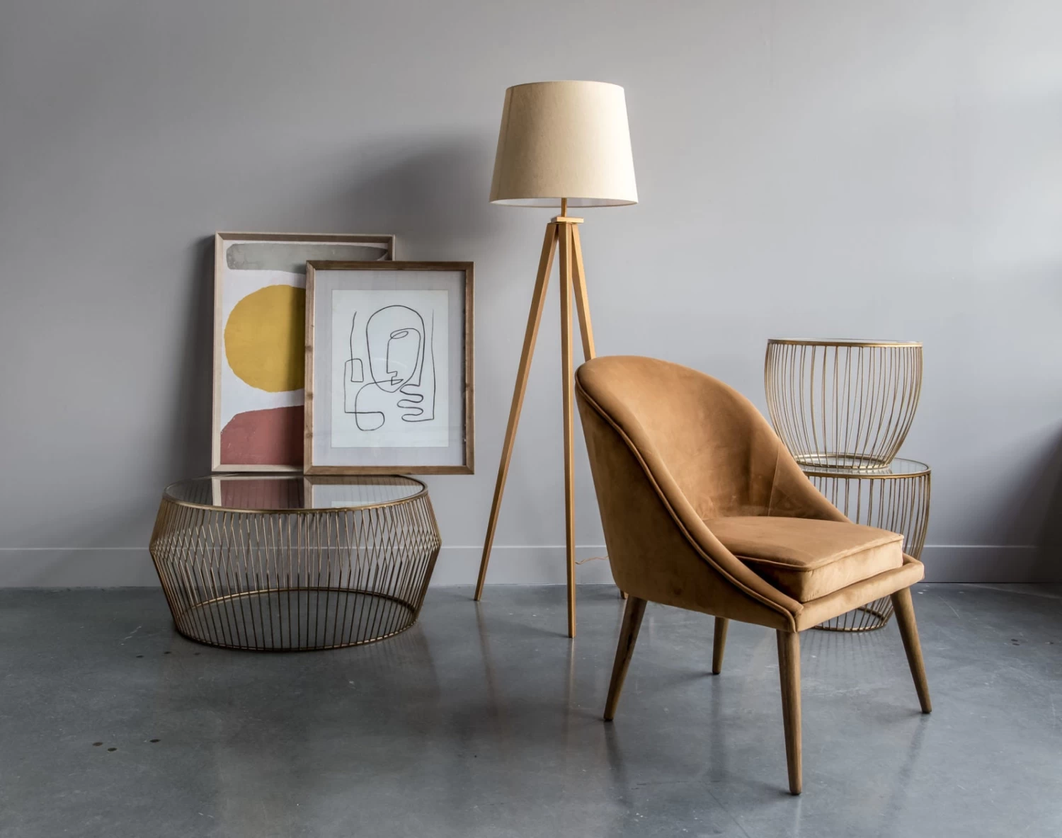 Cyclone Wire Coffee Table - Gold 6 Cyclone Wire Coffee Table - Gold - Image 4