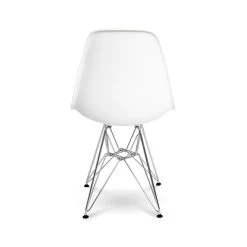 Eiffel Chair - White / Metal Base -Chic Furniture Shop cai 007 wb 4 1