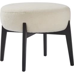 Wilson Stool - White Boucle -Chic Furniture Shop cha071