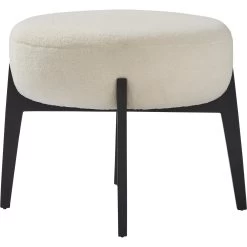 Wilson Stool - White Boucle -Chic Furniture Shop cha071 1