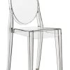 Casper Side Chair -Chic Furniture Shop clear plastic stackable casper side chair diagonal view