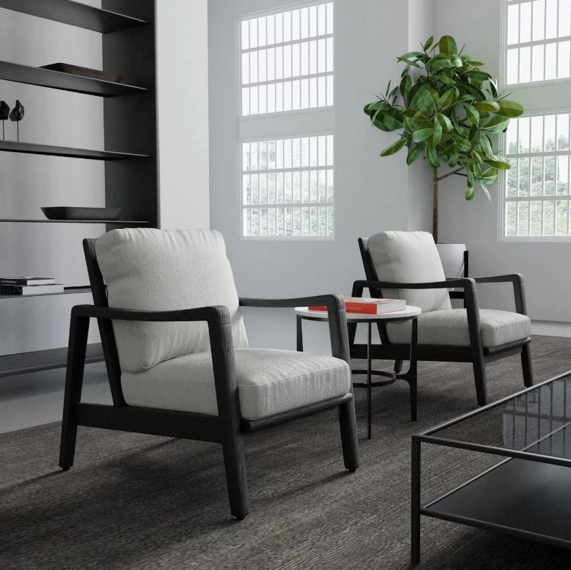 Buckles Lounge Chair - Vanilla Bean 4 Buckles Lounge Chair - Vanilla Bean - Image 2