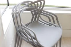 Crane Chair – Light Grey -Chic Furniture Shop crane chair grey 4stackable