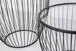 Cyclone Glass Matte Black Accent Tables - Set Of 2 14 Cyclone Glass Matte Black Accent Tables - Set Of 2 -Chic Furniture Shop cyclone glass accent tables 2