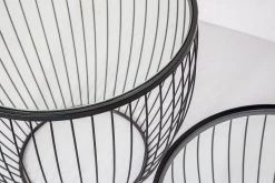 Cyclone Glass Matte Black Accent Tables - Set Of 2 15 Cyclone Glass Matte Black Accent Tables - Set Of 2 -Chic Furniture Shop cyclone glass accent tables 3