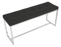 Padded Narrow Bench - Black