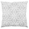 Geometric Floral Embroidered Cushion - Grey -Chic Furniture Shop gf1
