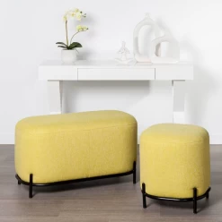 Pender Pin Leg Upholstered Stool - Green -Chic Furniture Shop gr2