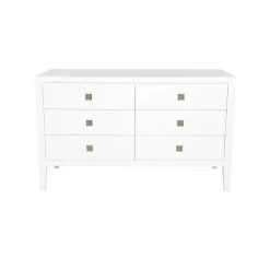 Katherine 6 Drawer Dresser - White -Chic Furniture Shop hara dresser 6 drawer white 2
