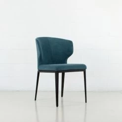 Bow Fabric Dining Chair - Light Grey With Black Metal Base -Chic Furniture Shop n0178 883 34 7 1 1atlantisteal