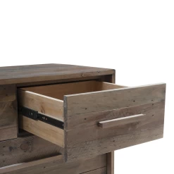 Nevada 5 Drawer Chest - Dark Driftwood -Chic Furniture Shop nevada5drawerchestopen
