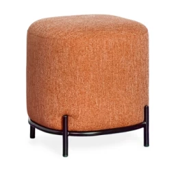 Pender Pin Leg Upholstered Stool - Orange