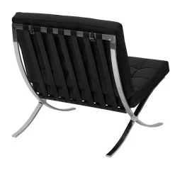 Barcelona Pavilion Lounge Chair - Black -Chic Furniture Shop pavilion lounge black back 1 1