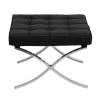 Barcelona Pavilion Black Ottoman -Chic Furniture Shop pavilion ottoman black front 2 2