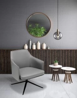 Riven Swivel Dining Chair - Steel -Chic Furniture Shop pivotroomshotgrey lg