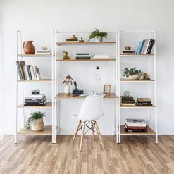 Prince Desk Shelf – White Frame -Chic Furniture Shop pri 012 ls 1 pri 002 ls 1