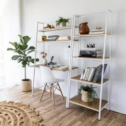 Prince Desk Shelf – White Frame -Chic Furniture Shop pri 012 ls 2 pri 002 ls 2