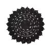 Dandelion 6ft Round Rug – Black