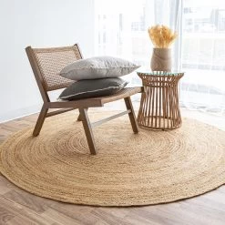 Delilah 4ft Round Rug – Natural -Chic Furniture Shop rin 016