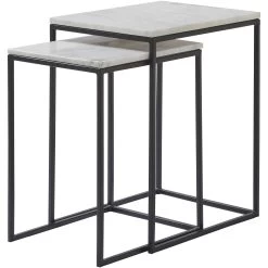 Chalmers Marble Nesting Tables (Set Of 2) -Chic Furniture Shop tax390 1