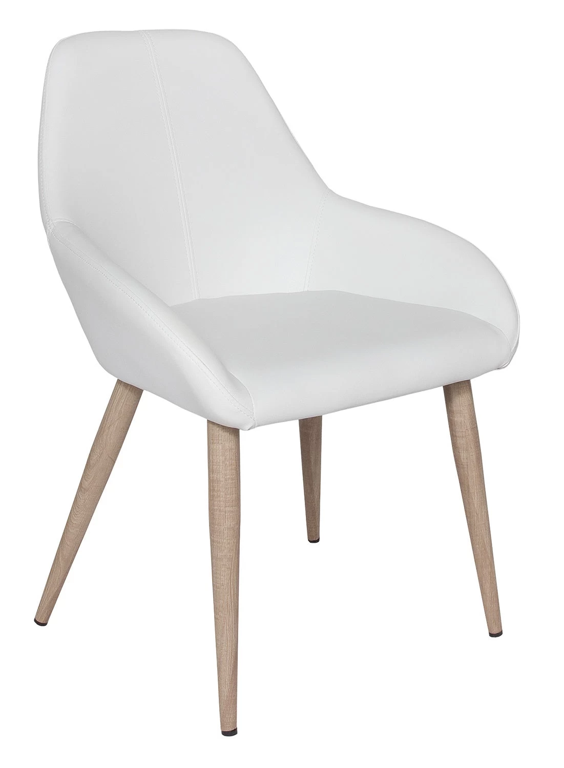 Tina Chair – White / White Oak 3 Tina Chair – White / White Oak