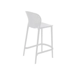 Clyde Counter Stool - White -Chic Furniture Shop white clyde counter stool plastic diagonal back view 1 2