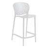 Clyde Counter Stool - White -Chic Furniture Shop white clyde counter stool plastic diagonal view 1 2