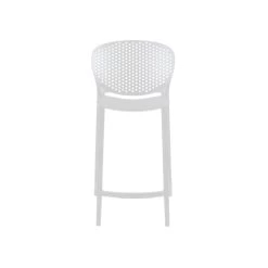 Clyde Counter Stool - White -Chic Furniture Shop white clyde counter stool plastic front view 1 2